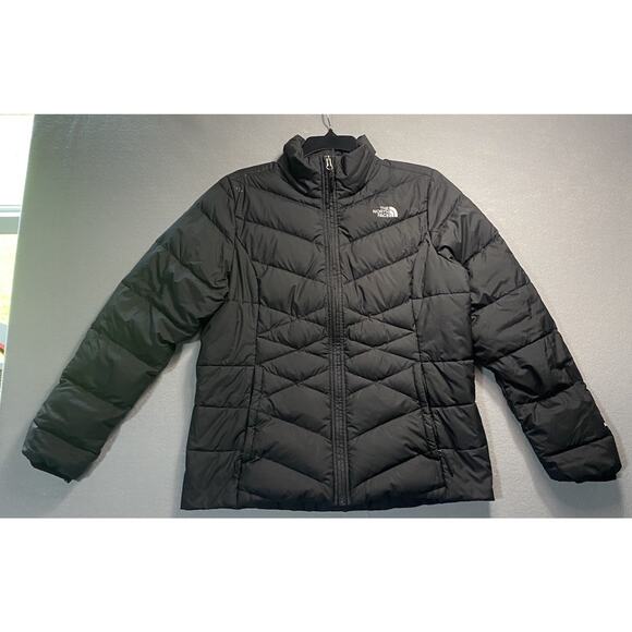 The North Face Puffer Jacket Womens Large Black 550 Fill Goose Down Outerwear - Picture 1 of 11